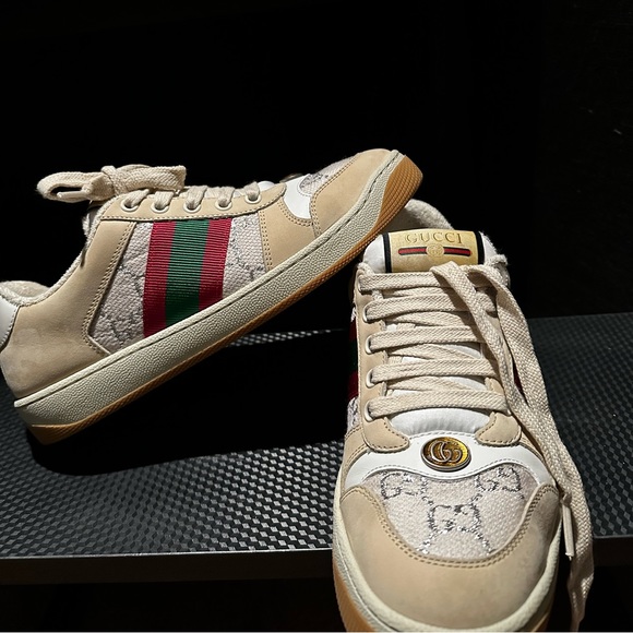Gucci Screener sneakers with Web. Size 37/7 Womens - Picture 1 of 11